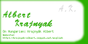 albert krajnyak business card